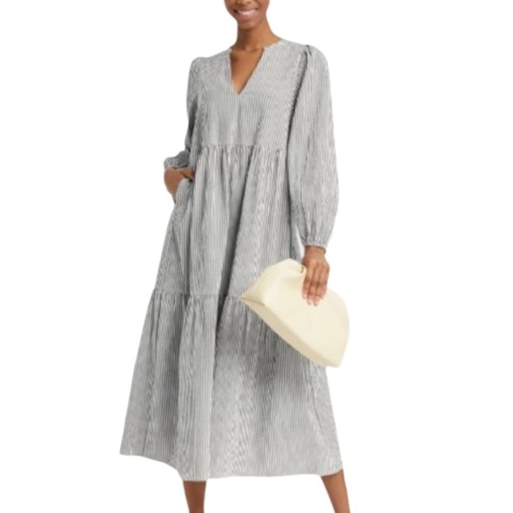 NWT a new day Long Sleeve Tiered Dress